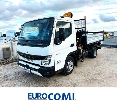 Mitsubishi Fuso Canter 3C15 Ribaltabile trilaterale e Gru