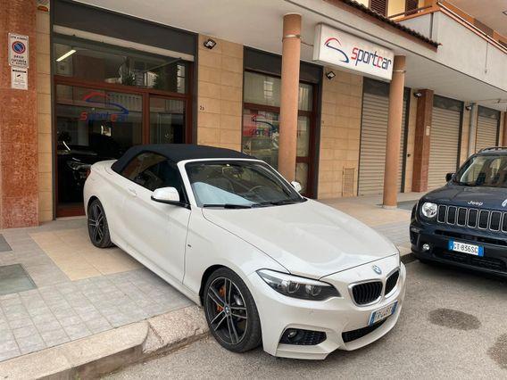 Bmw 220d Cabrio MSPORT 190cv STEPTRONIC PELLE NAVY LED 18